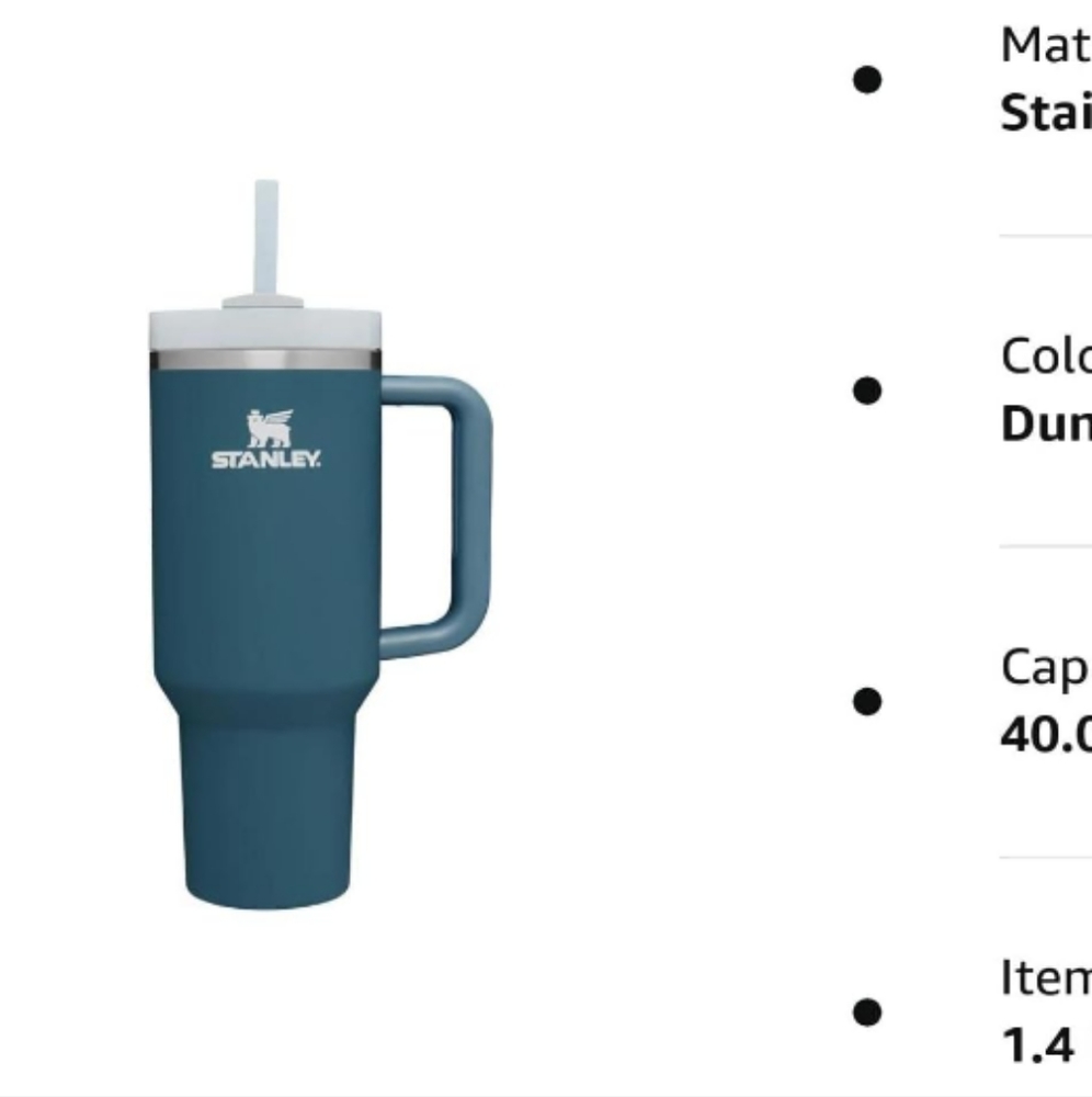 Stanley "The Quencher" H2.0 FlowState Tumbler (Soft Matte ) 40 OZ  NEW Stormy